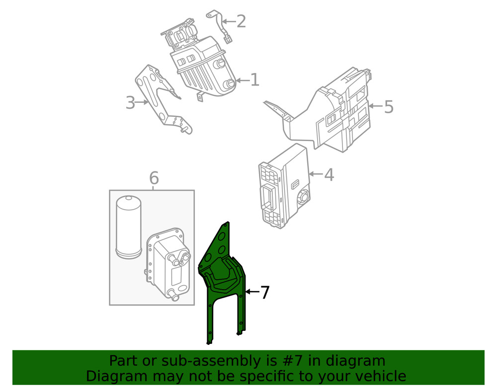 Genuine Audi Mount Bracket 80A-820-196-AE