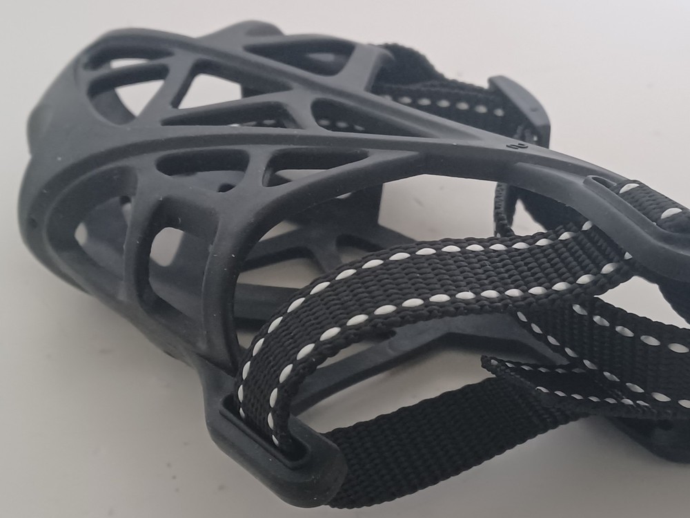 Adjustable Silicone Dog Muzzle No Bite Caged Mouth Mesh Cover Size 2 Small