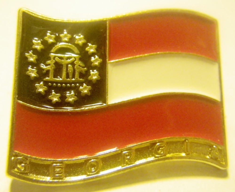GEORGIA U.S. US STATE USA BIG FLAG PIN