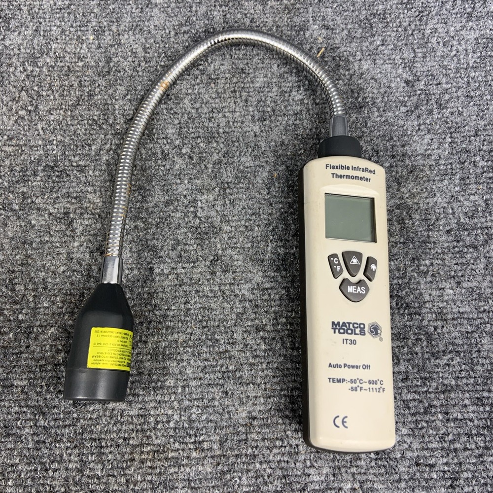 Matco Tools IT30 Flexible Infrared IR Thermometer W/ Manual & Case WORKS