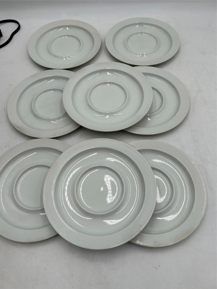 8)  DANSK  REFSGAARD  SAUCERS    WHITE