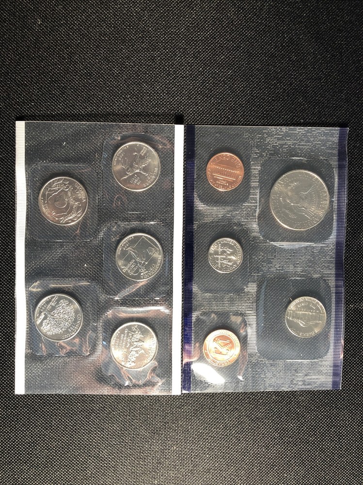 1999 PD Unc Mint Set 18 Coins (10 State Quarters) Original Packaging
