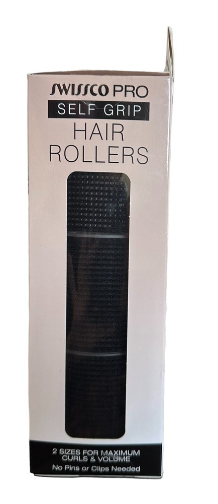 Swissco Pro Self Grip Hair Rollers 6 Rollers 2 Sizes For Maximum Curls & Volume