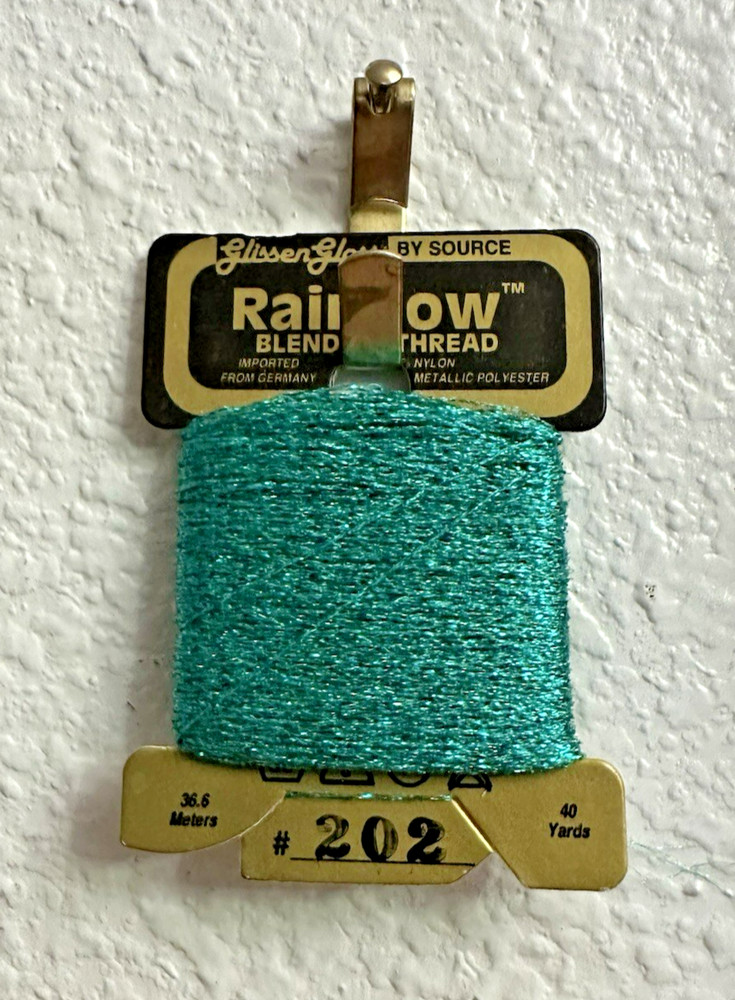 Glissen Gloss Rainbow blending thread needlepoint cross stitch  Light Teal Blue