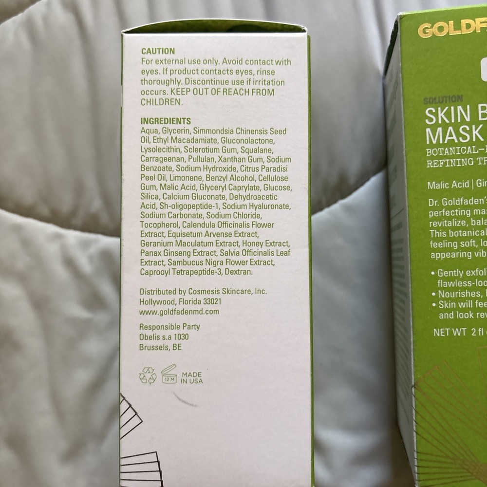 Goldfaden Md Skin Balancing Mask X 2 Boxes New!