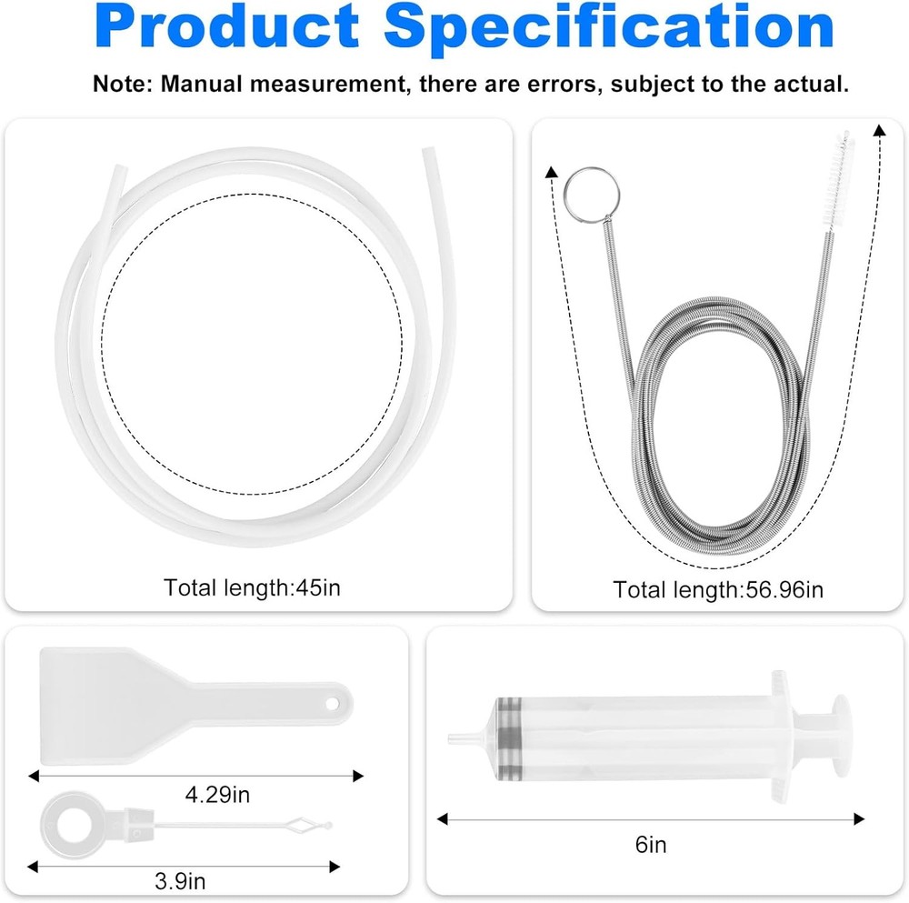 Refrigerator Drain Cleaning Tool, 8 PCS Reusable Waterline Buddy For Refrigerato