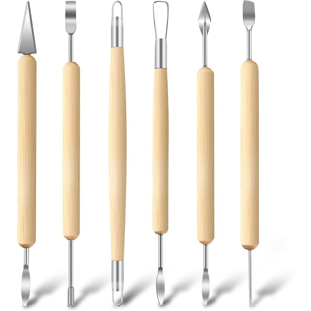 6 Pack Clay Tools Kit, Pottery Tools & Sculpting Tools, Polymer Modeling Clay