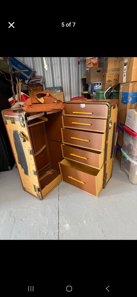 Hartmann Trunk From Ww2 Area Says Mun Germany On Back..missing One Handle