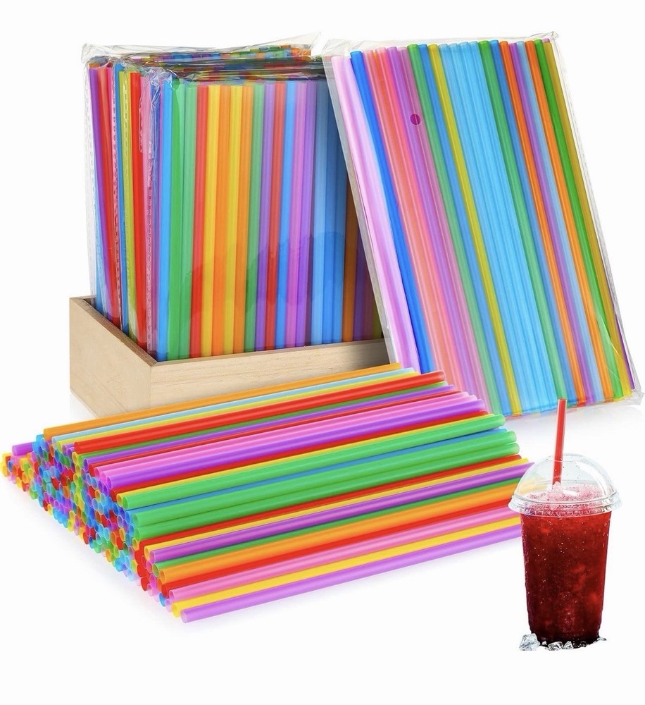 3000 Pcs Disposable Drinking Straws Assorted Colors
