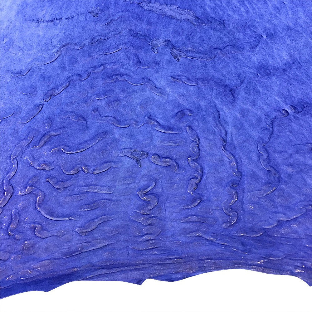 Blue Leather Hides Bookbinding Crafting Material Thin Upholstery Sewing Fabric