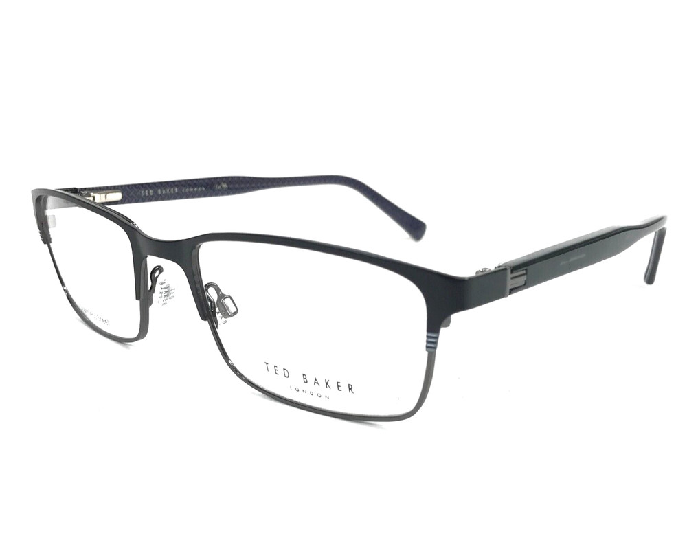 Ted Baker Eyeglasses Frames TM521 BLK Black Rectangle Full Rim 55-20-145