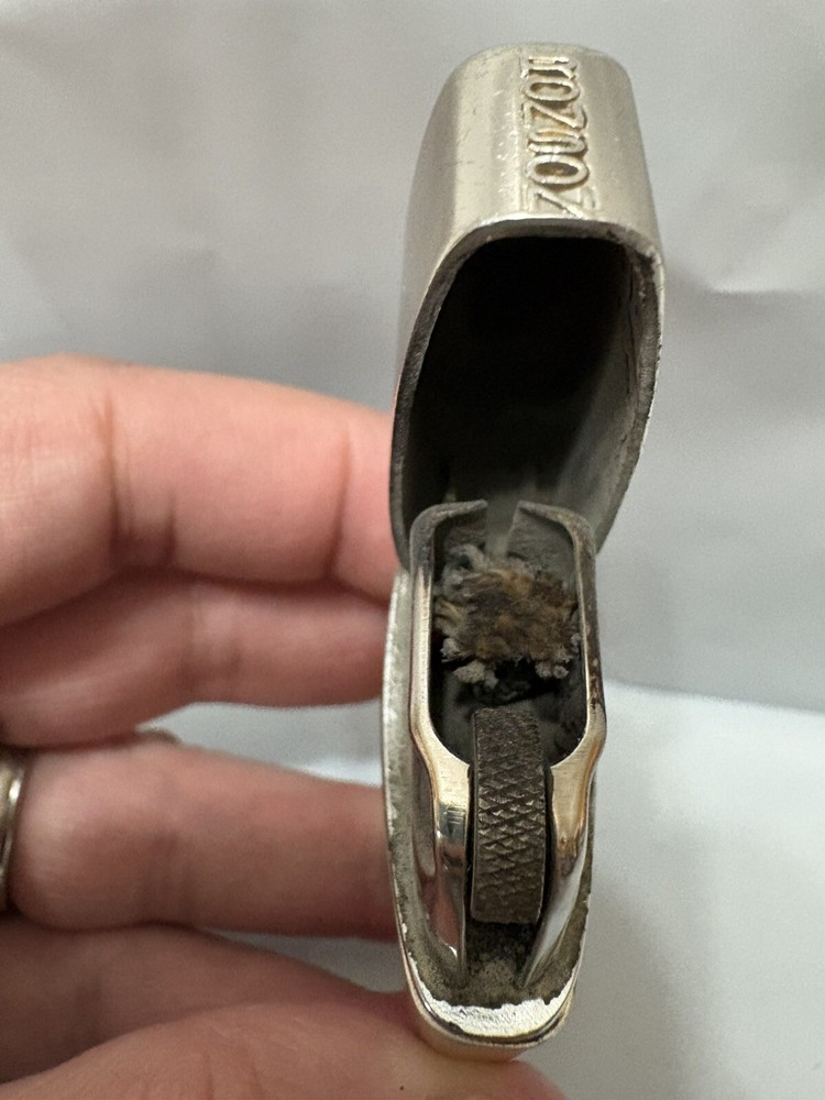 Ronson Typhoon Silver Tone Vintage Lighter Untested