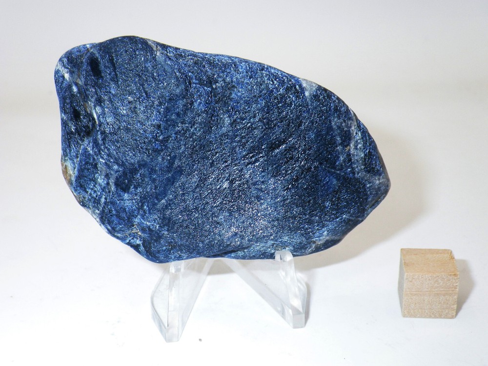 Blue Sapphire nugget. Tumbled. 84.5 grams. Nice deep blue.