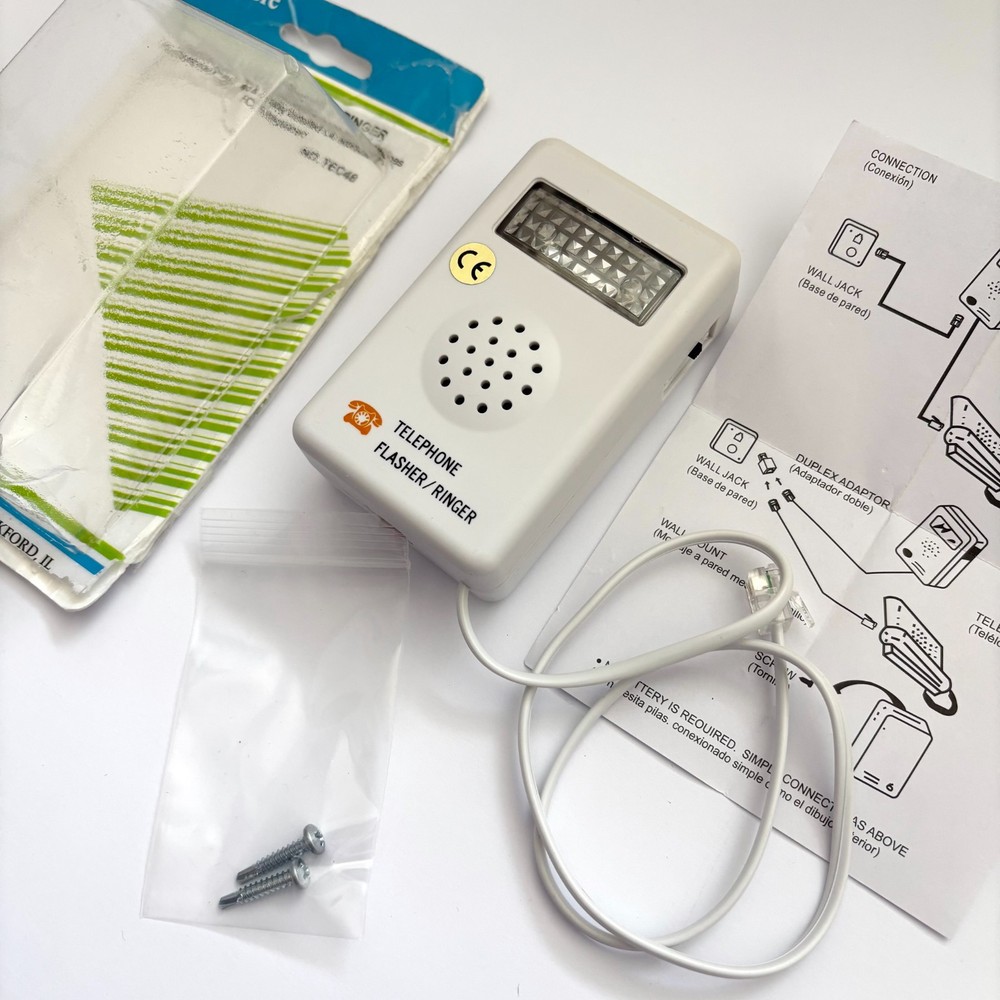 Philmore TEC48 Phone Light Flasher Ringer for Hearing Impaired - Open Box