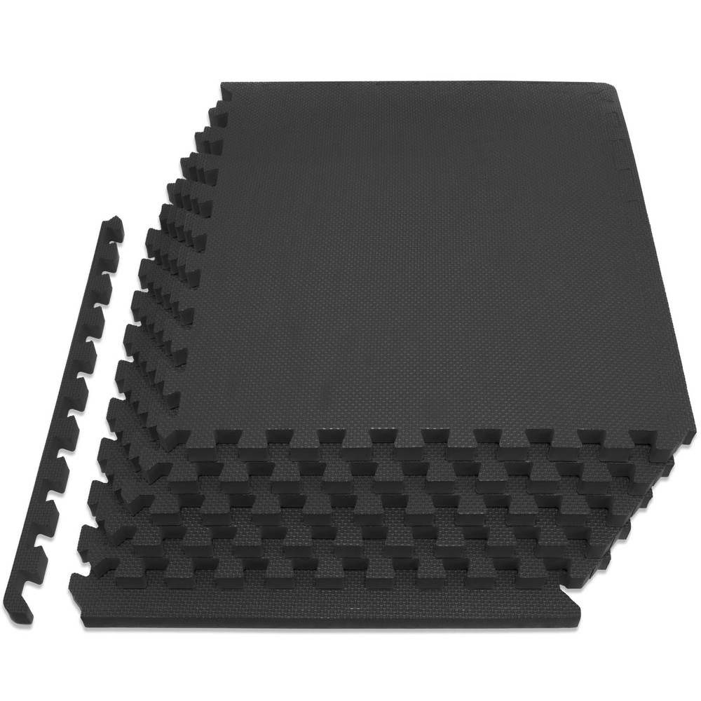 Weaved Pattern Extra Thick Exercise Puzzle Mat ¾-inch, EVA Foam Interlocking ...