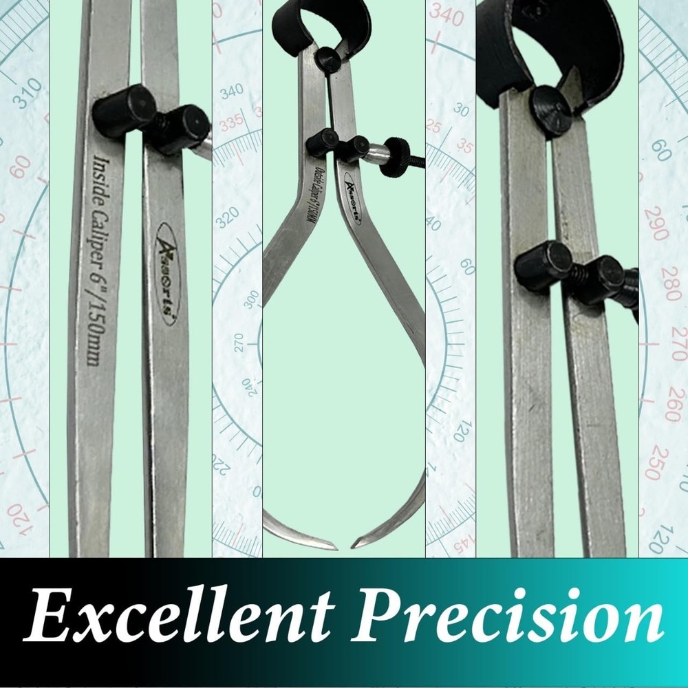 Assorts 3-Pc Spring Caliper Set 6″ (150 mm) – Inside, Outside & Divider