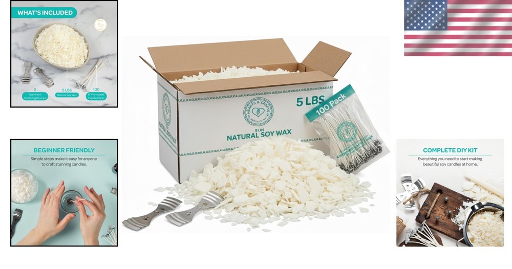 DIY Candle Making Set with Soy Wax