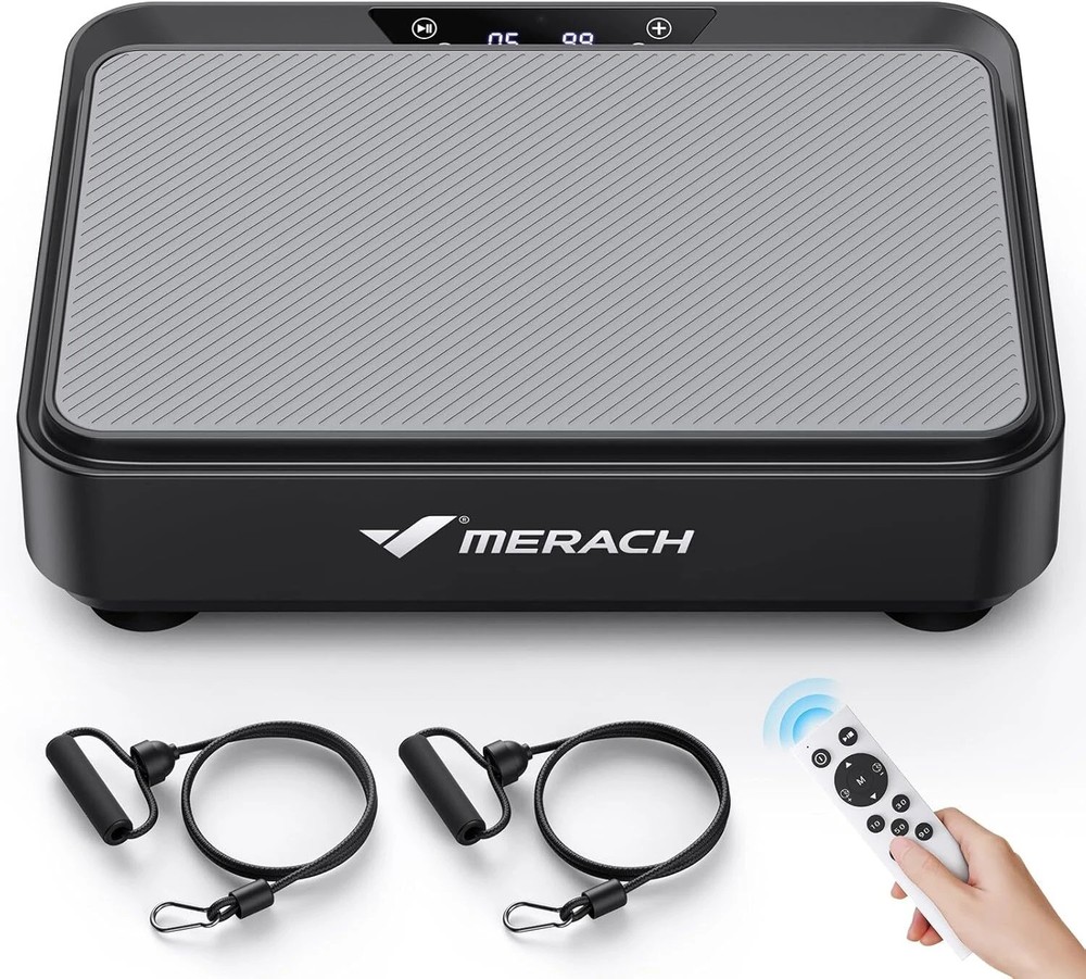MERACH Vibration  Machine Exercise Platform Remote Control Weight Energy