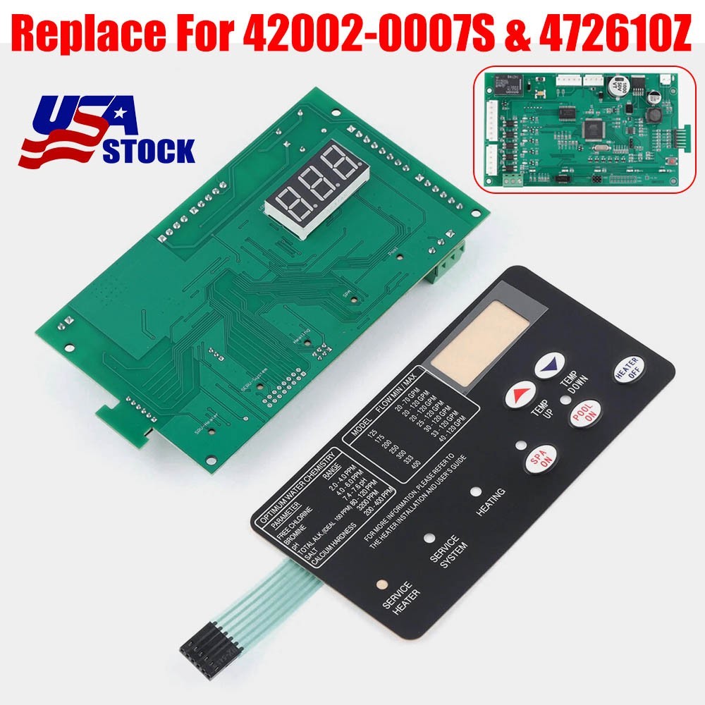 42002-0007S Control Board 472610Z Pad for Pentair MasterTemp Max-E-Therm Heaters