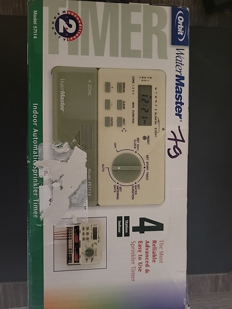 Orbit Water Master 4Station Automatic Sprinkler System Timer Model 57114