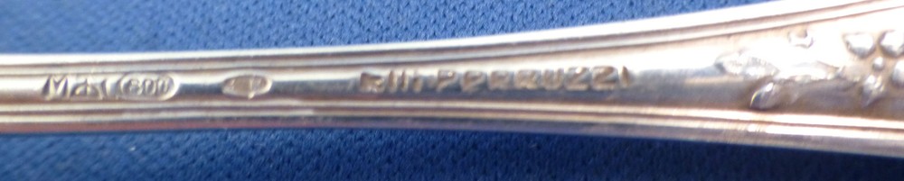 FANCY FLORAL 800 STERLING SILVER SMALL LADLE SERVER