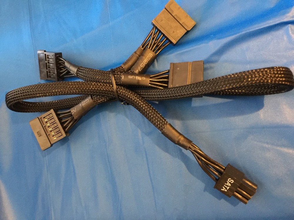 eVGA Supernova 6 pin to 4x SATA DRIVER POWER cable , ORIGINAL