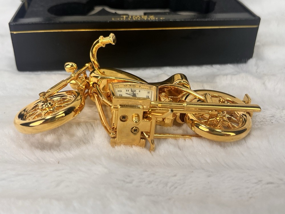 TIMEX Quartz Movable Motorcycle Collectible Mini Clock (Read)