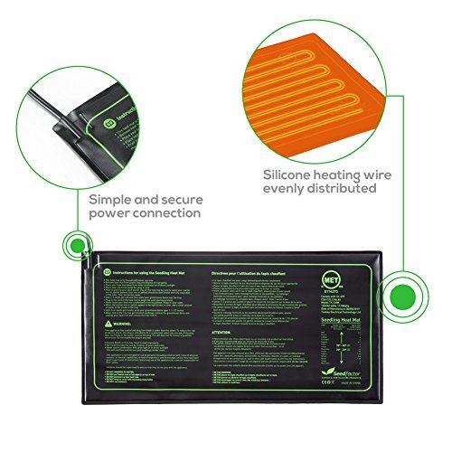 MET Certified 2 Pack Seedling Heat Mat, Seedfactor Waterproof Durable Germina...
