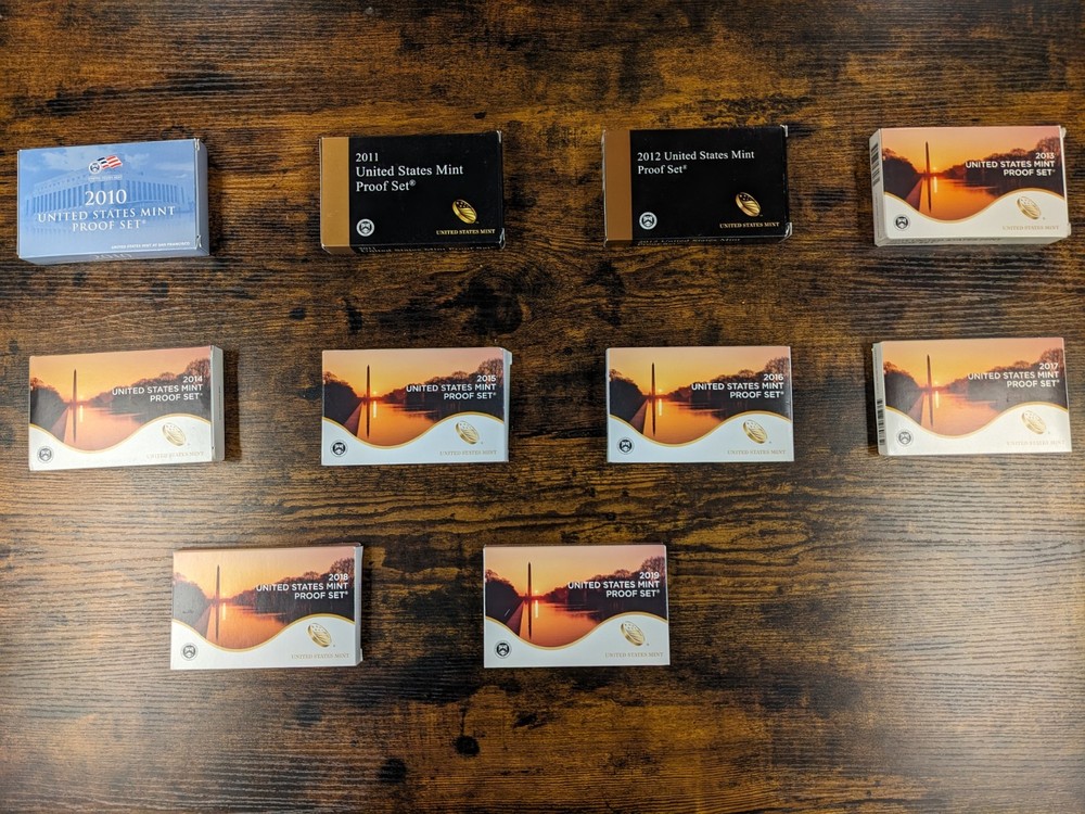 1999-2023 US Mint Issued CLAD Proof Sets. 25 Sets.