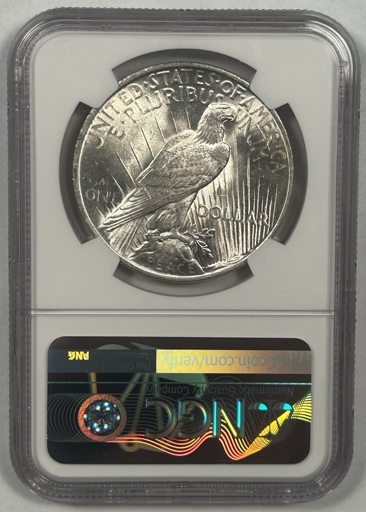 1923 Peace Silver Dollar Coin NGC MS 62 Better
