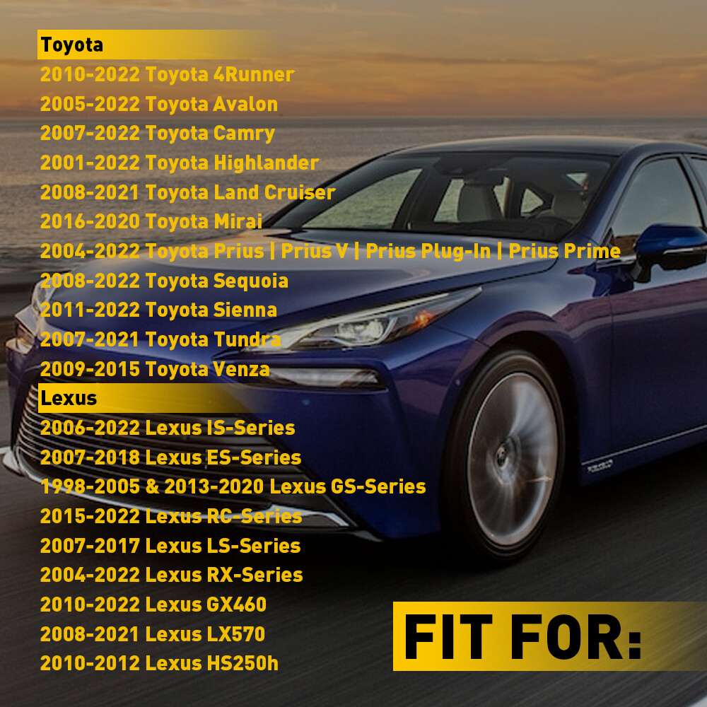 Pair Left White Right LED Door Side Courtesy Light for 2010-2022 Toyota 4Runner