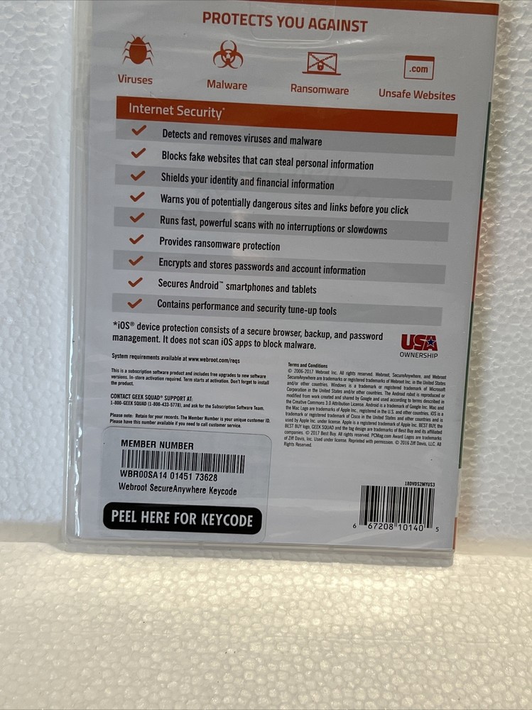 Webroot SecureAnywhere Internet Security Windows 10 ■ 3 Devices ■ BRAND NEW!