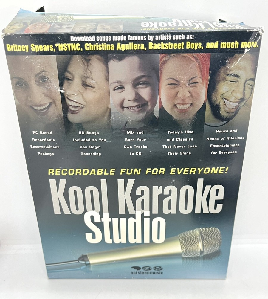 Kool Karaoke Studio Recordable Fun CD-ROM With Microphone