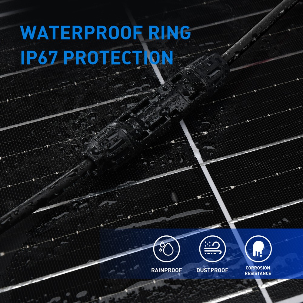 One Pair Solar Panel Y Branch Cable Connection Adapter Connector Extension US