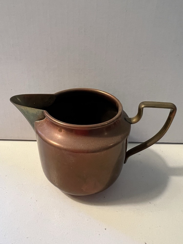Vintage Copper Plated Sugar And Creamer Set - Unknown Origin
