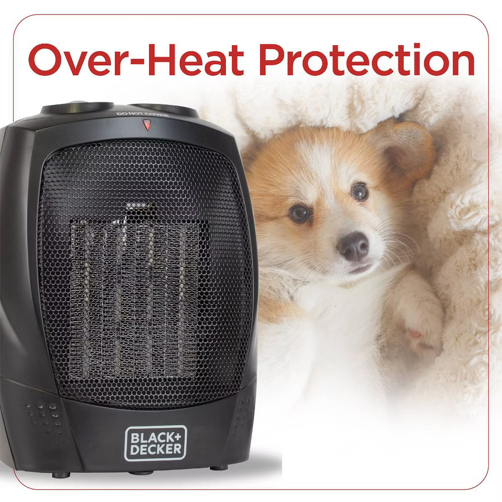 BLACK+DECKER Personal Ceramic Indoor Heater Black