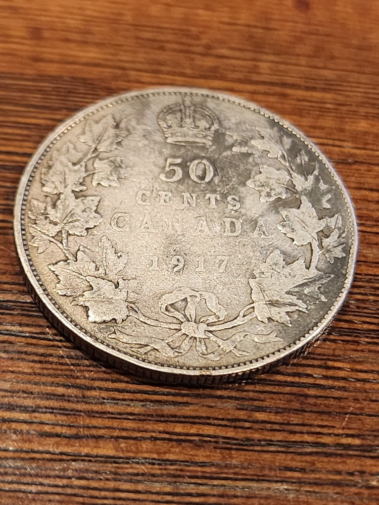 1917 Canada 50 Cents Silver Coin