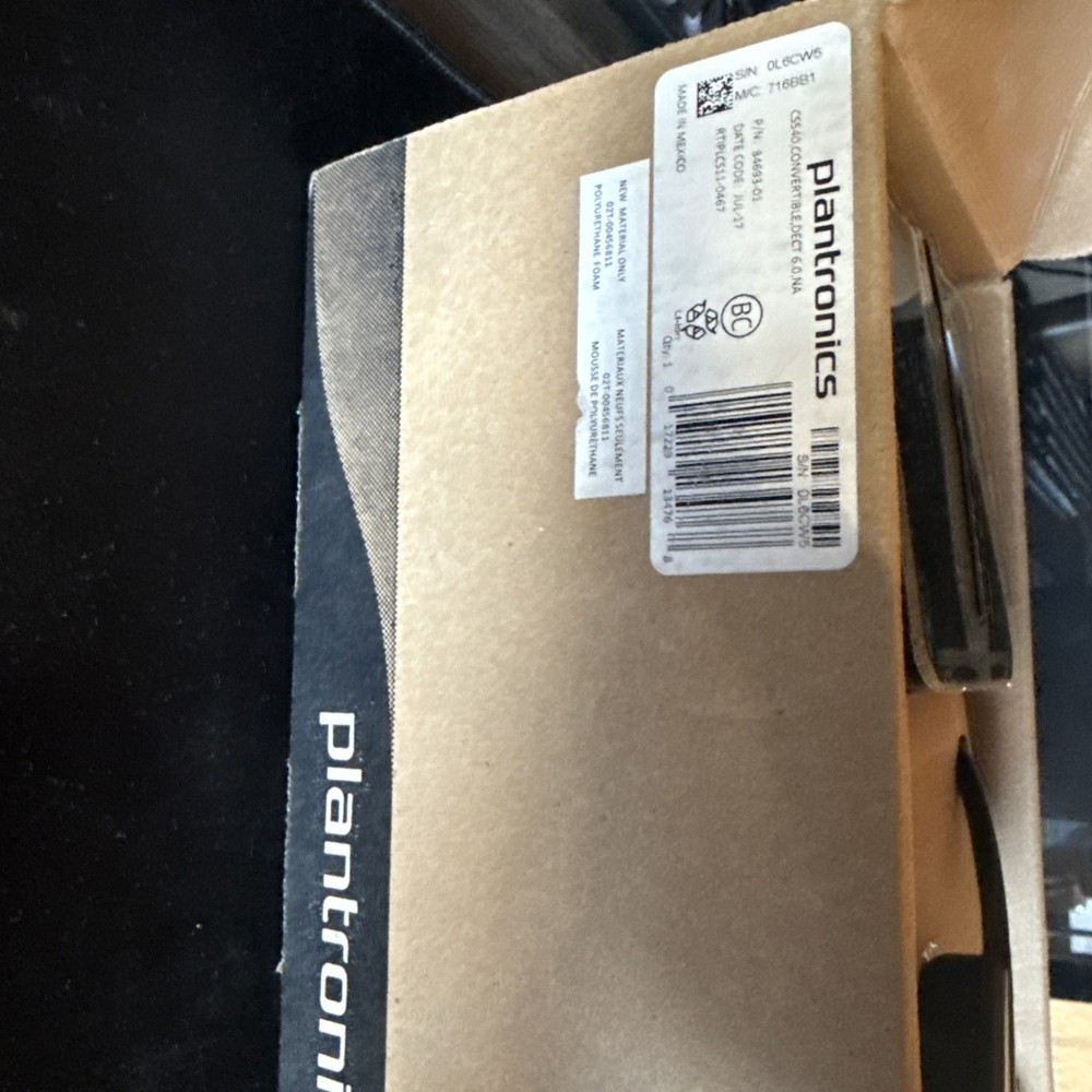 PLANTRONICS Poly CS540 Wireless DECT Headset Black New
