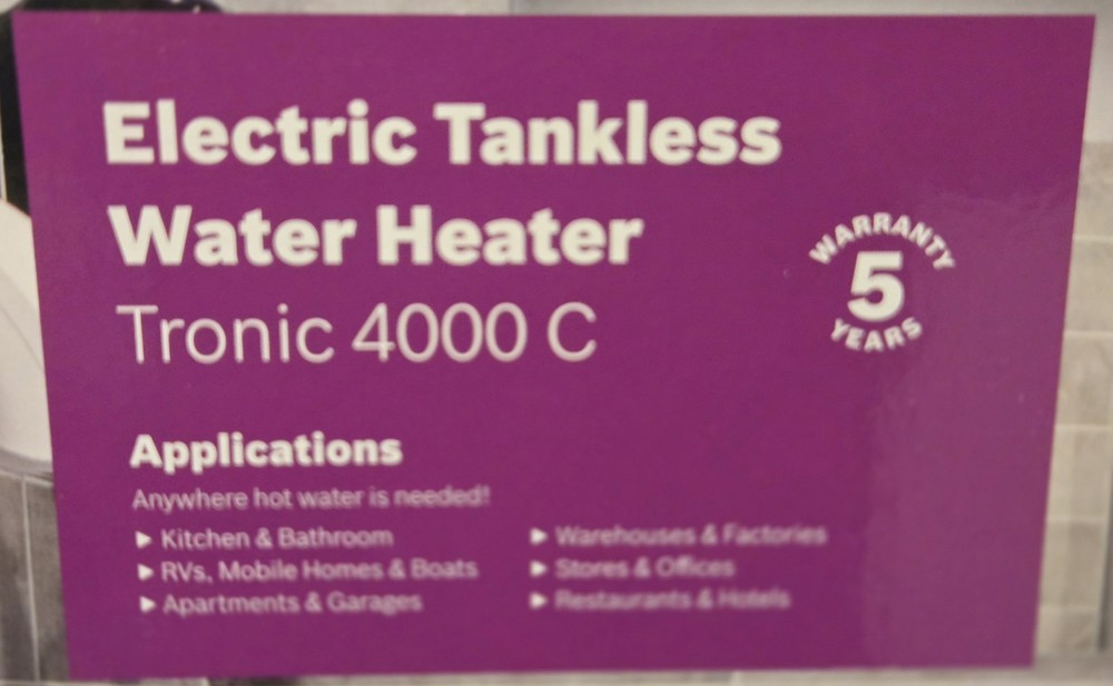 Bosch Tronic TR4000C-6 Electric Tankless Water Heater