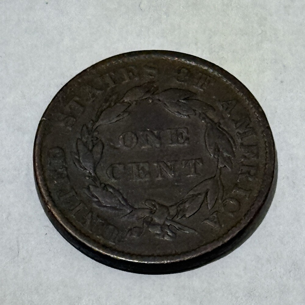 1836 Large Cent W/ Cud