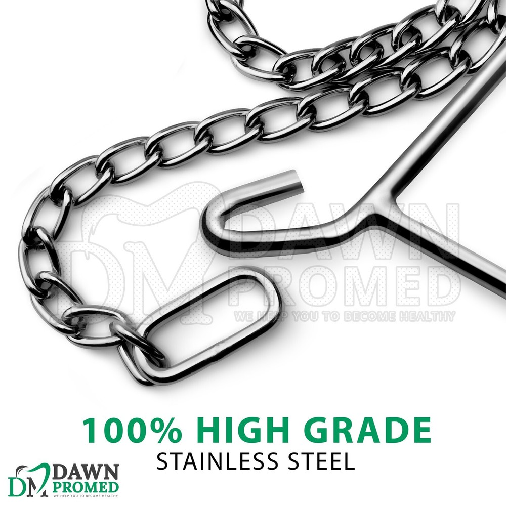 3 Pcs OB Calf Pulling Hook & 45" 60" Chain Set Veterinary Instruments