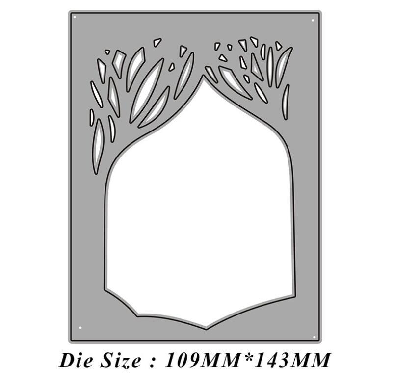 Rectangle Frame Trees Metal Cutting Dies Scrapbooking Embossing Stencils Crafts