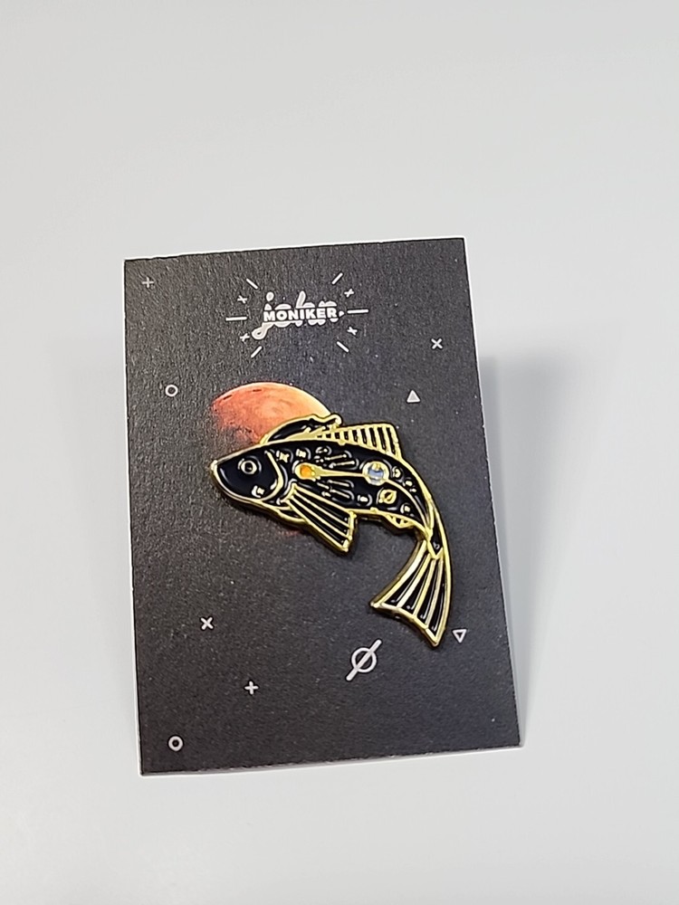 Black Fish Lapel Pin