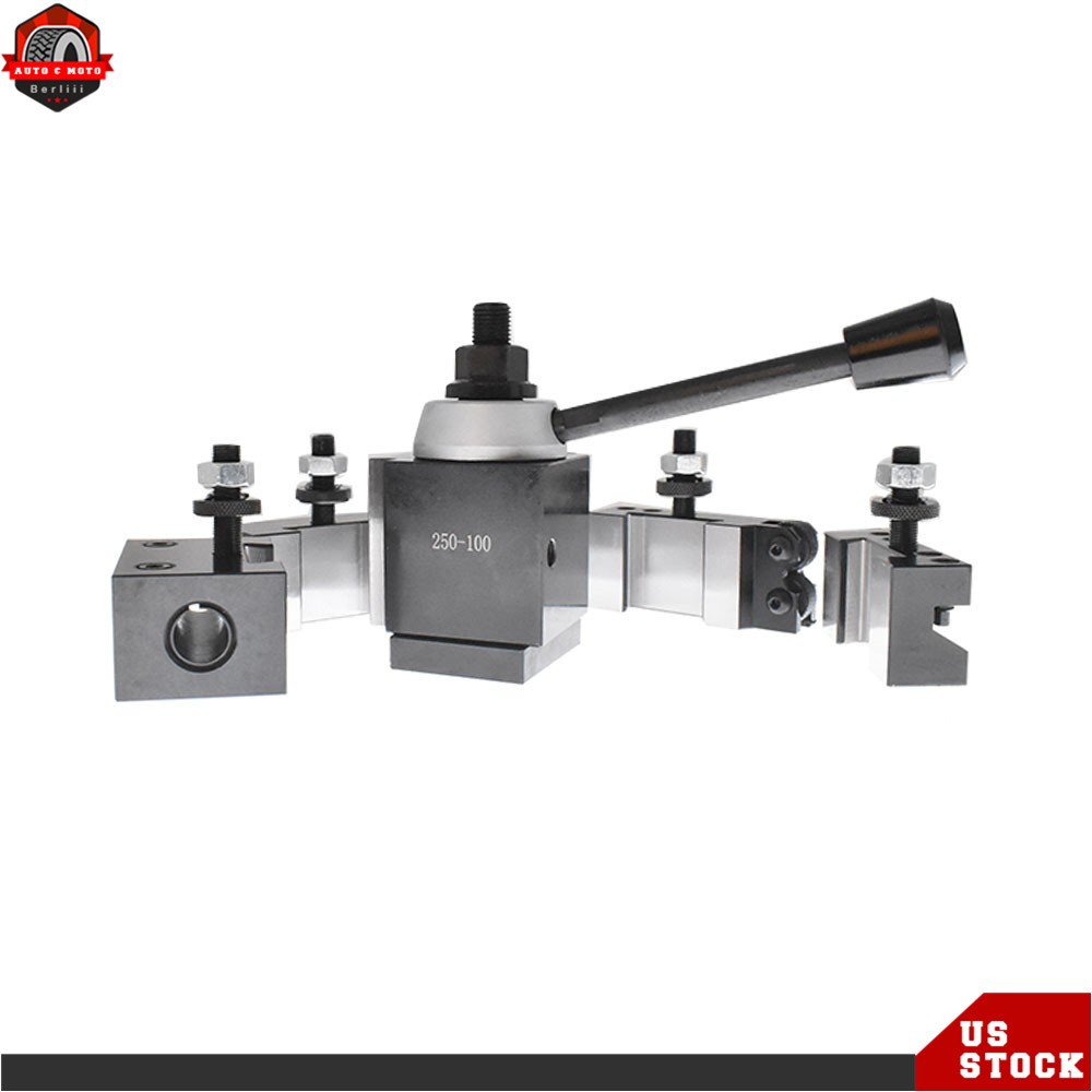 6Pack AXA 250-100 Size Piston Type Quick Change Tool Post Set Swing Dia 12"