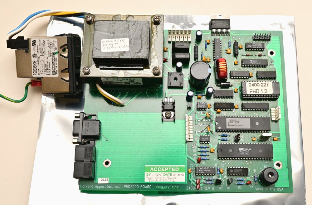 Harvard Apparatus PHD2000 Infusion Pump Controller Main Board Corcom AC Filter