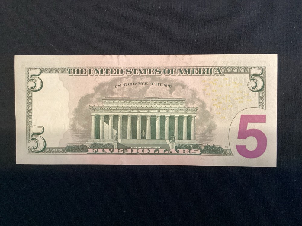 $5 Consecutive 2’s, CU/ ML 32922222B