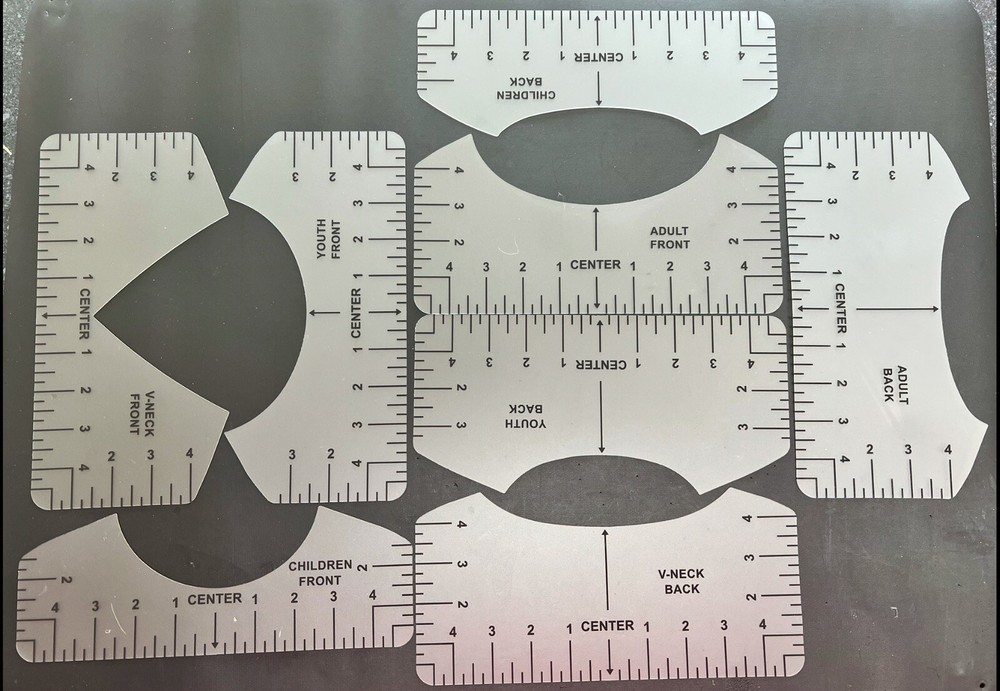 Tshirt Ruler Guide Tool Acrylic Tshirt Measurement  Ruler for Heat Press