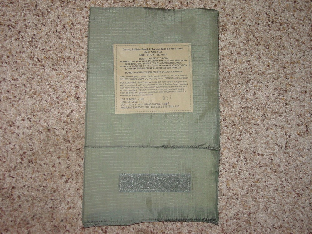 Soft Insert 8470-01-537-0511 Panel! One Size