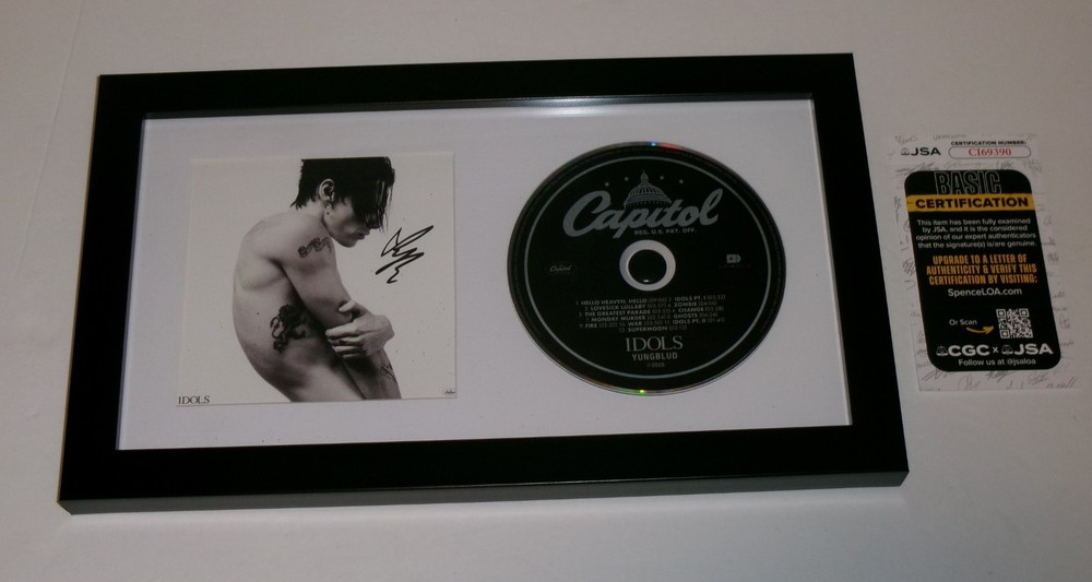 FRAMED MATTED SIGNED Yungblud Idols CD JSA CERT