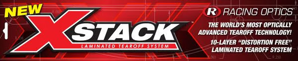 10204C Racing Optics Laminated Tearoffs